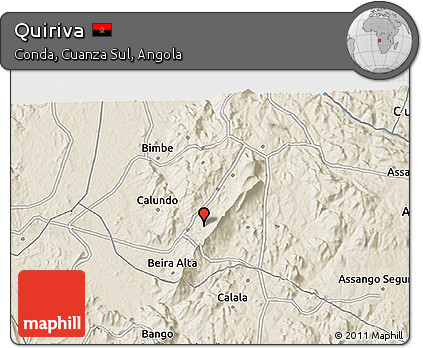 Shaded Relief 3D Map of Quiriva