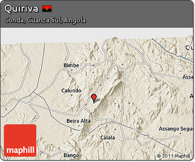 Shaded Relief 3D Map of Quiriva