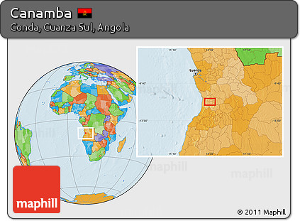 Political Location Map of Canamba