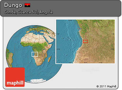 Satellite Location Map of Dungo