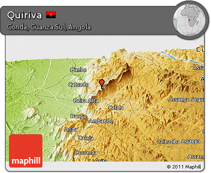 Physical Panoramic Map of Quiriva
