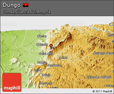 Physical Panoramic Map of Dungo