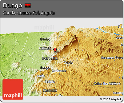 Physical Panoramic Map of Dungo