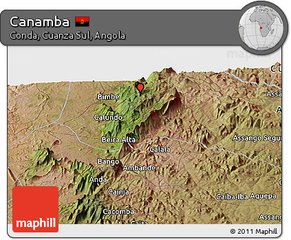 Satellite Panoramic Map of Canamba