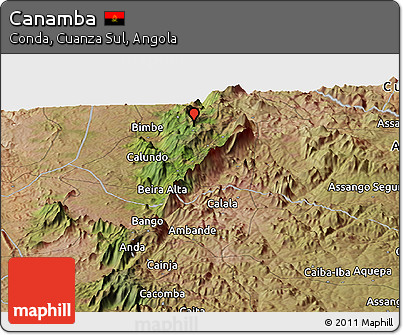 Satellite Panoramic Map of Canamba