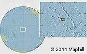 Savanna Style Location Map of the area around 11° 20' 3" S, 151° 13' 29" W, hill shading