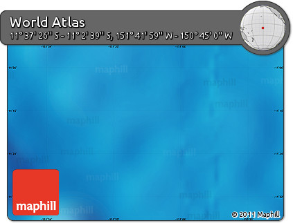 Shaded Relief Map of the Area around 11° 20' 3" S, 151° 13' 29" W