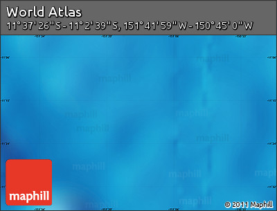 Shaded Relief Map of the Area around 11° 20' 3" S, 151° 13' 29" W