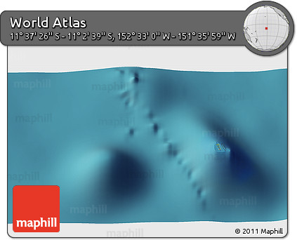 Satellite 3D Map of the Area around 11° 20' 3" S, 152° 4' 29" W