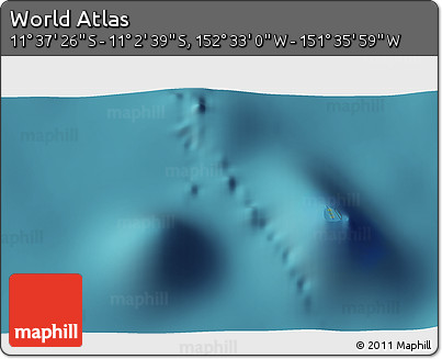 Satellite 3D Map of the Area around 11° 20' 3" S, 152° 4' 29" W