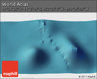Satellite 3D Map of the Area around 11° 20' 3" S, 152° 4' 29" W