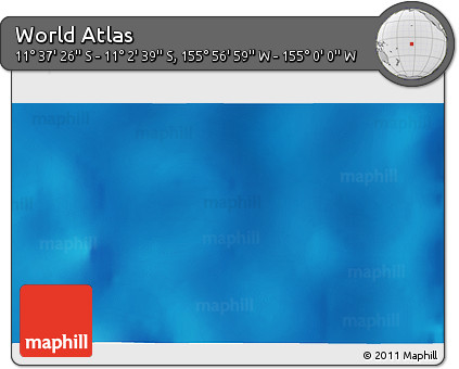 Shaded Relief 3D Map of the Area around 11° 20' 3" S, 155° 28' 29" W