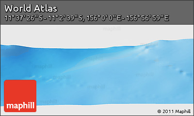 Physical Panoramic Map of the Area around 11° 20' 3" S, 156° 28' 29" E