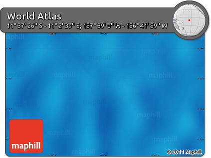 Shaded Relief Map of the Area around 11° 20' 3" S, 157° 10' 30" W