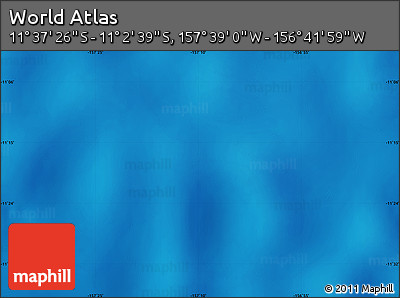 Shaded Relief Map of the Area around 11° 20' 3" S, 157° 10' 30" W