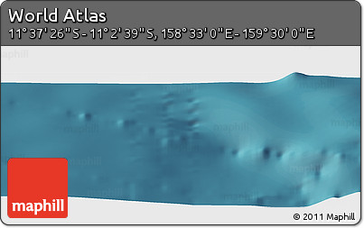 Satellite Panoramic Map of the Area around 11° 20' 3" S, 159° 1' 30" E