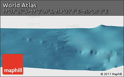 Satellite Panoramic Map of the Area around 11° 20' 3" S, 159° 1' 30" E