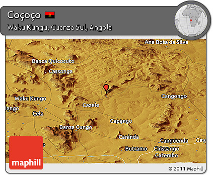 Physical Panoramic Map of Coçoço