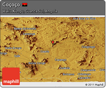 Physical Panoramic Map of Coçoço