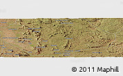 Satellite Panoramic Map of Melo