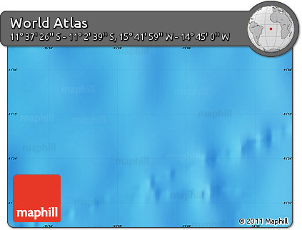Shaded Relief Map of the Area around 11° 20' 3" S, 15° 13' 29" W