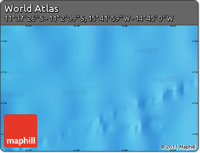 Shaded Relief Map of the Area around 11° 20' 3" S, 15° 13' 29" W