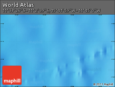 Shaded Relief Map of the Area around 11° 20' 3" S, 15° 13' 29" W