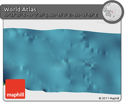 Satellite 3D Map of the Area around 11° 20' 3" S, 160° 43' 29" E