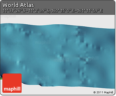 Satellite 3D Map of the Area around 11° 20' 3" S, 160° 43' 29" E