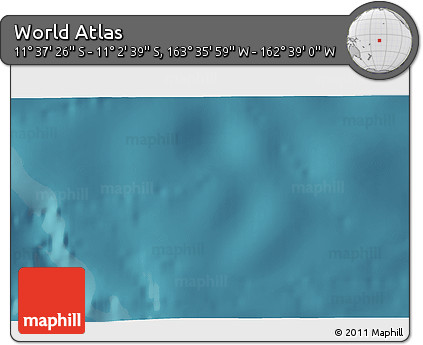 Satellite 3D Map of the Area around 11° 20' 3" S, 163° 7' 30" W