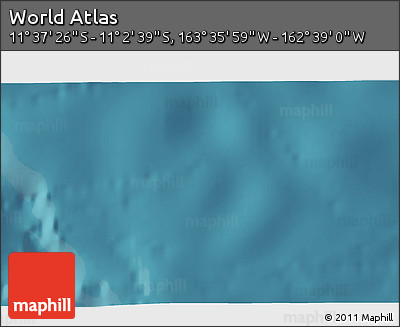 Satellite 3D Map of the Area around 11° 20' 3" S, 163° 7' 30" W