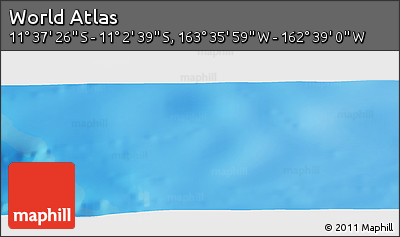 Physical Panoramic Map of the Area around 11° 20' 3" S, 163° 7' 30" W