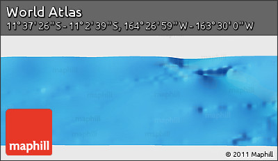 Physical Panoramic Map of the Area around 11° 20' 3" S, 163° 58' 29" W