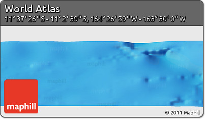 Physical Panoramic Map of the Area around 11° 20' 3" S, 163° 58' 29" W