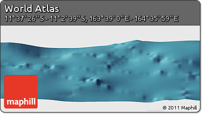 Satellite Panoramic Map of the Area around 11° 20' 3" S, 164° 7' 30" E