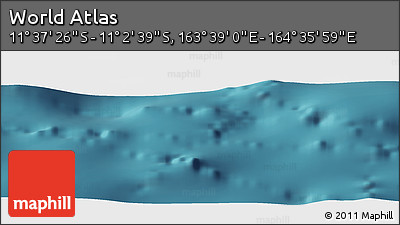 Satellite Panoramic Map of the Area around 11° 20' 3" S, 164° 7' 30" E