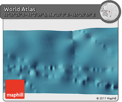 Satellite 3D Map of the Area around 11° 20' 3" S, 164° 58' 29" E