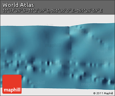 Satellite 3D Map of the Area around 11° 20' 3" S, 164° 58' 29" E