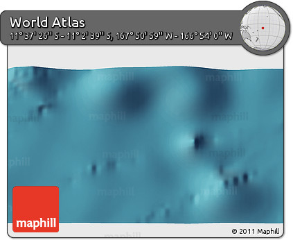 Satellite 3D Map of the Area around 11° 20' 3" S, 167° 22' 30" W
