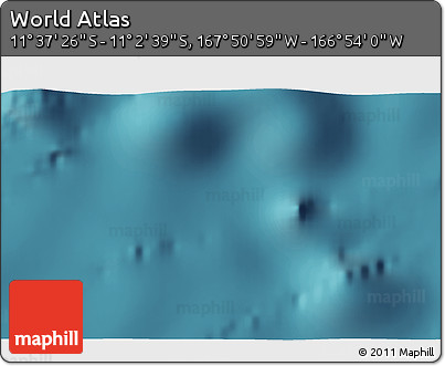 Satellite 3D Map of the Area around 11° 20' 3" S, 167° 22' 30" W