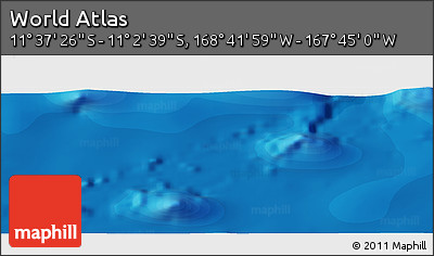 Political Panoramic Map of the Area around 11° 20' 3" S, 168° 13' 29" W