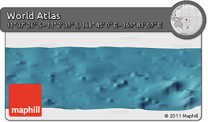 Satellite Panoramic Map of the Area around 11° 20' 3" S, 169° 13' 29" E