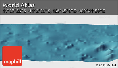 Satellite Panoramic Map of the Area around 11° 20' 3" S, 169° 13' 29" E