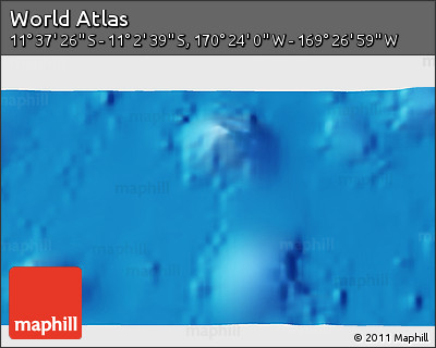 Physical 3D Map of the Area around 11° 20' 3" S, 169° 55' 30" W