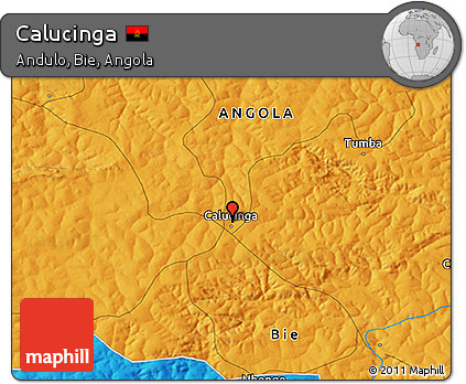 Political 3D Map of Calucinga