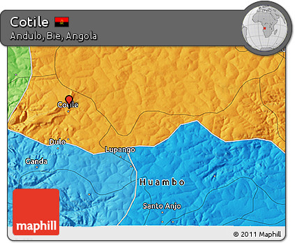 Political 3D Map of Cotile