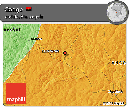 Political 3D Map of Gango