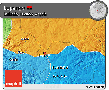 Political 3D Map of Lupango