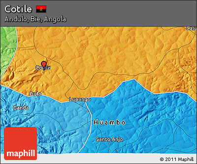 Political 3D Map of Cotile