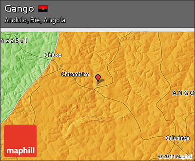 Political 3D Map of Gango
